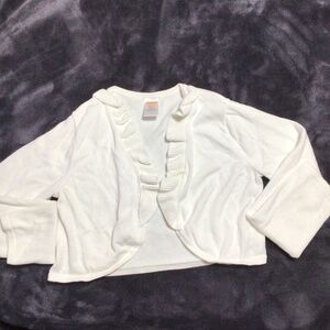 Girls white Gymboree sweater 7-8